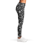 Grunge Rock And Roll Pattern Print Women's Leggings