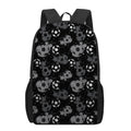 Grunge Soccer Ball Pattern Print 17 Inch Backpack