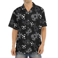 Grunge Soccer Ball Pattern Print Aloha Shirt