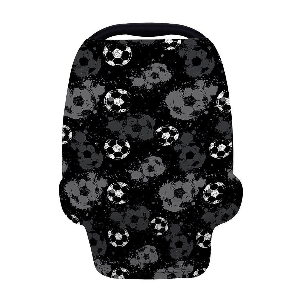 Grunge Soccer Ball Pattern Print Baby Seat Cover