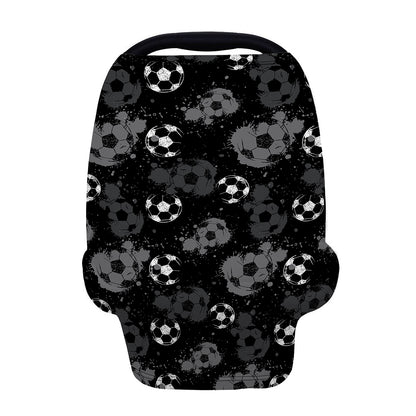 Grunge Soccer Ball Pattern Print Baby Seat Cover