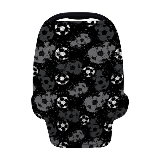Grunge Soccer Ball Pattern Print Baby Seat Cover