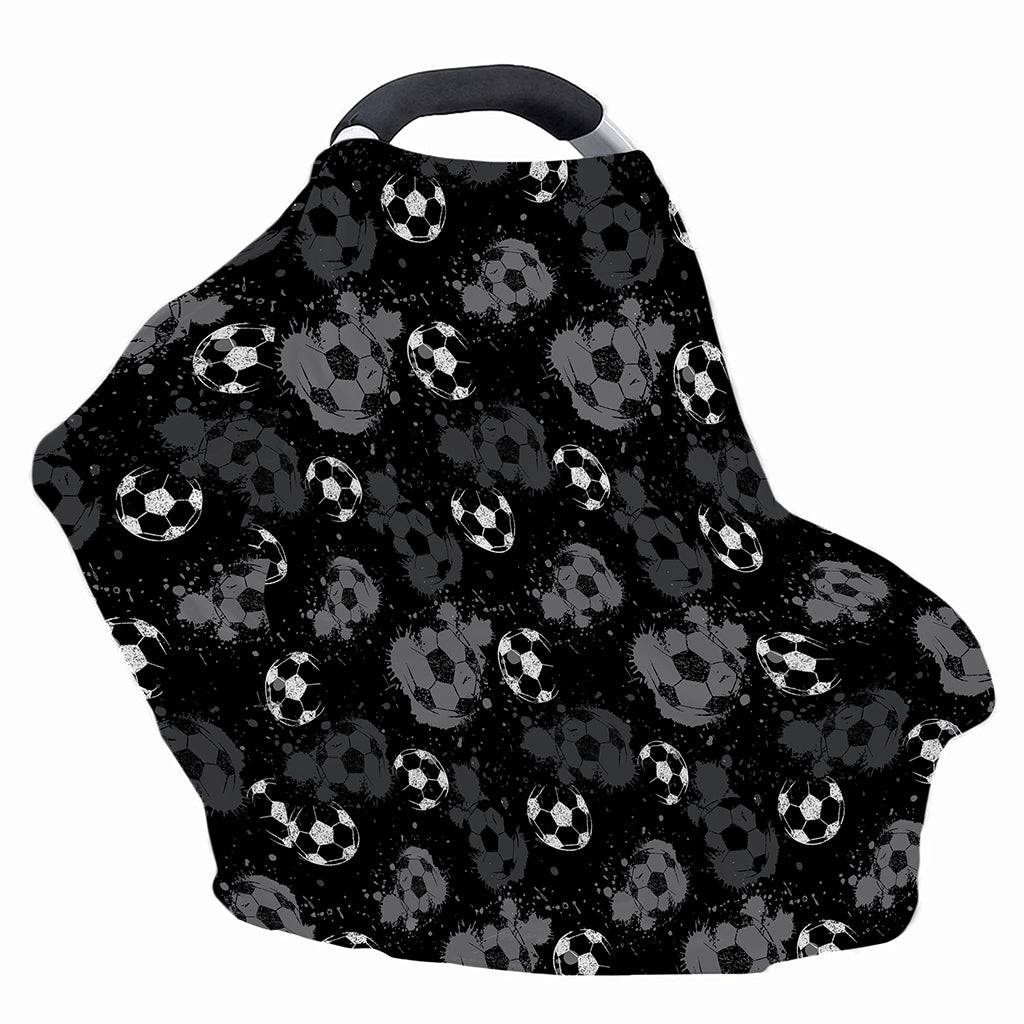 Grunge Soccer Ball Pattern Print Baby Seat Cover