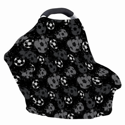 Grunge Soccer Ball Pattern Print Baby Seat Cover