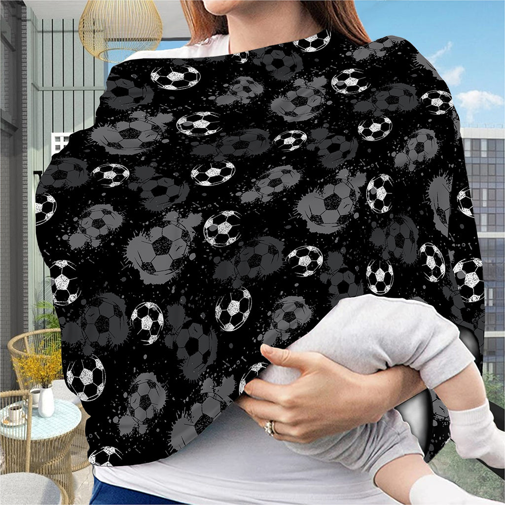 Grunge Soccer Ball Pattern Print Baby Seat Cover
