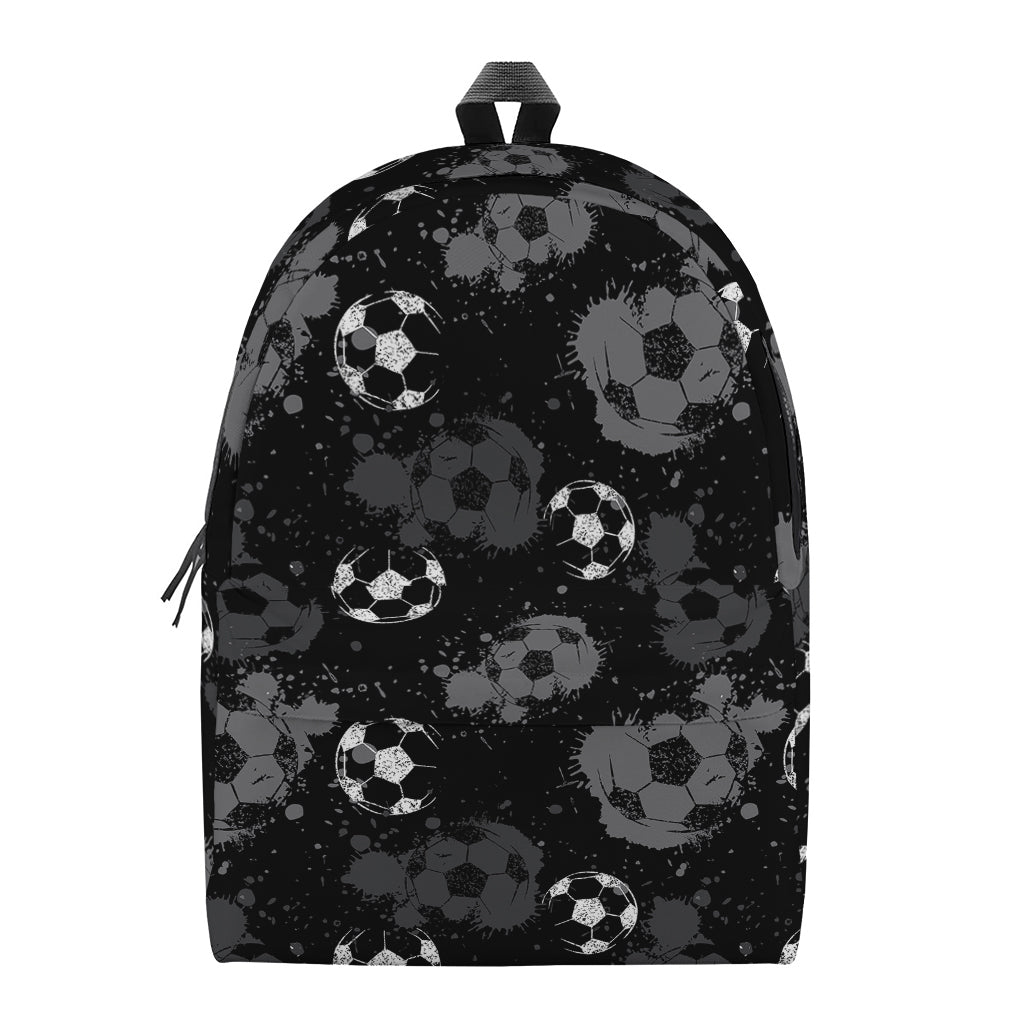 Grunge Soccer Ball Pattern Print Backpack