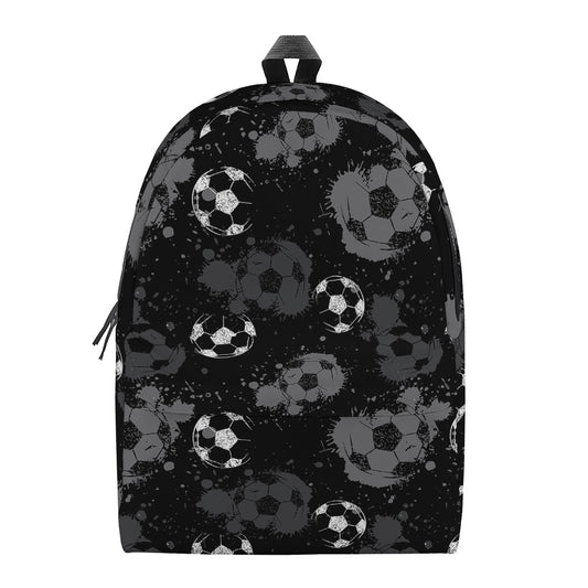Grunge Soccer Ball Pattern Print Backpack
