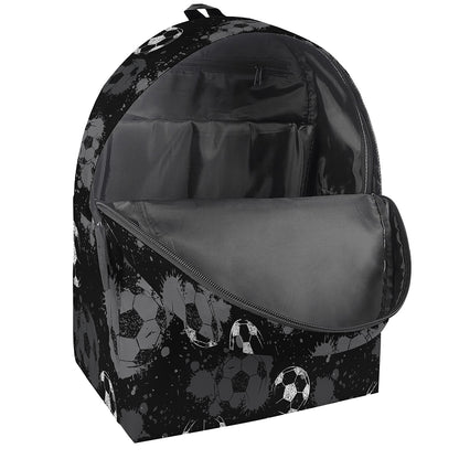 Grunge Soccer Ball Pattern Print Backpack