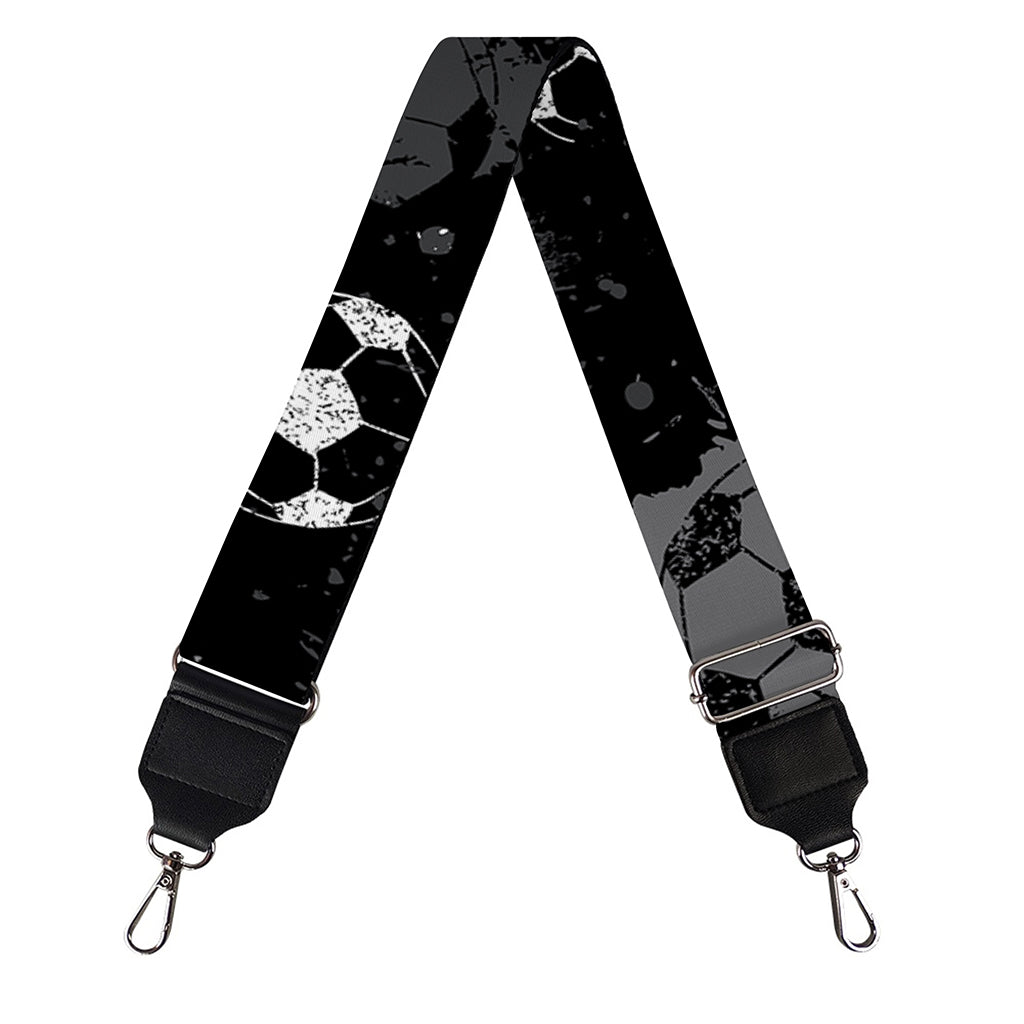 Grunge Soccer Ball Pattern Print Bag Strap