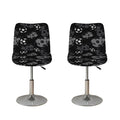 Grunge Soccer Ball Pattern Print Bar Stool Covers