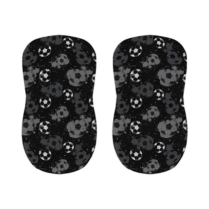 Grunge Soccer Ball Pattern Print Bar Stool Covers