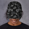 Grunge Soccer Ball Pattern Print Baseball Cap