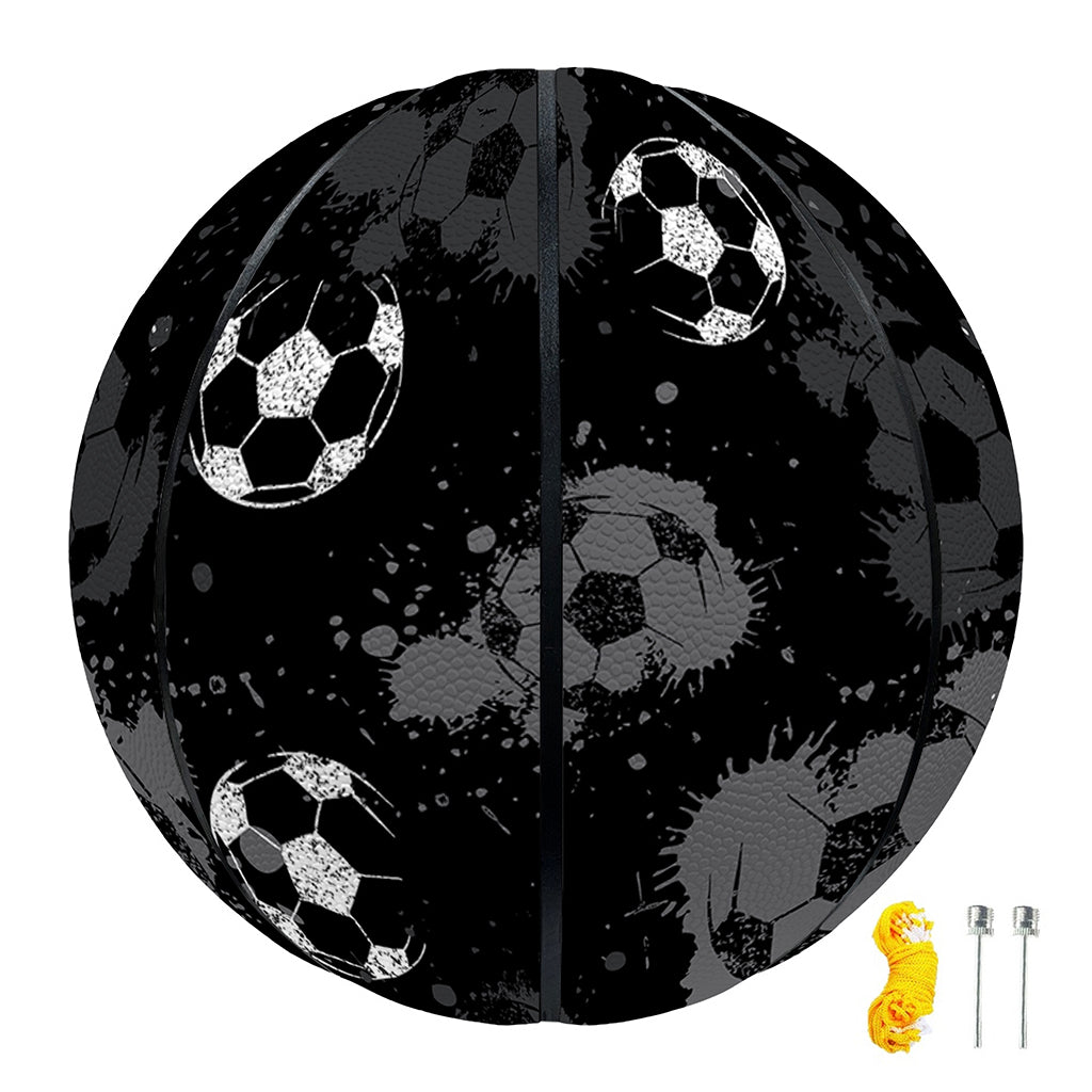 Grunge Soccer Ball Pattern Print Basketball