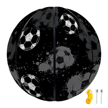 Grunge Soccer Ball Pattern Print Basketball