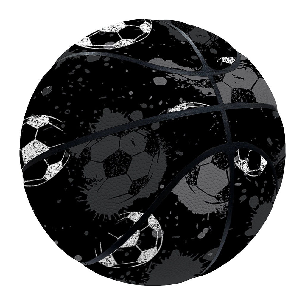 Grunge Soccer Ball Pattern Print Basketball