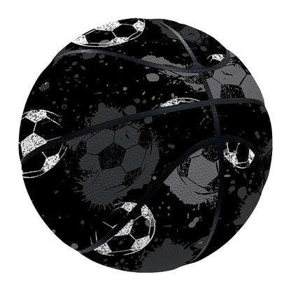 Grunge Soccer Ball Pattern Print Basketball