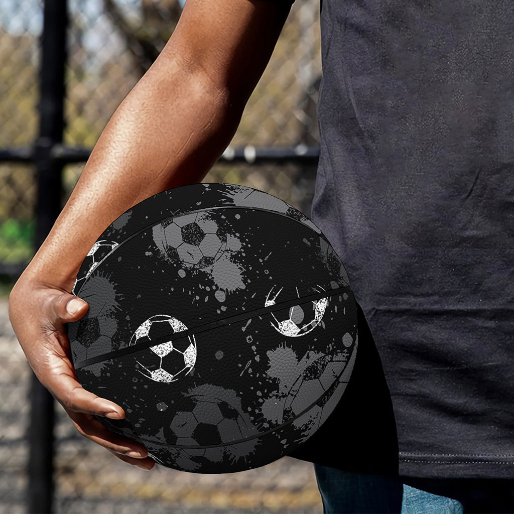 Grunge Soccer Ball Pattern Print Basketball