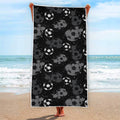 Grunge Soccer Ball Pattern Print Beach Towel