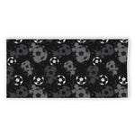 Grunge Soccer Ball Pattern Print Beach Towel