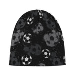 Grunge Soccer Ball Pattern Print Beanie