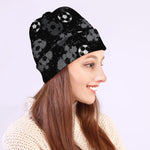 Grunge Soccer Ball Pattern Print Beanie