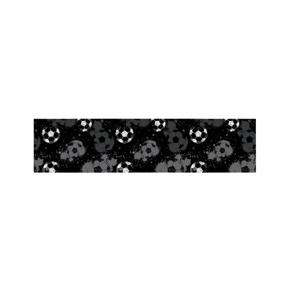 Grunge Soccer Ball Pattern Print Bed Runner