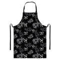 Grunge Soccer Ball Pattern Print Bib Apron With Pocket