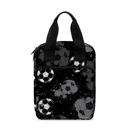 Grunge Soccer Ball Pattern Print Bible Tote Bag