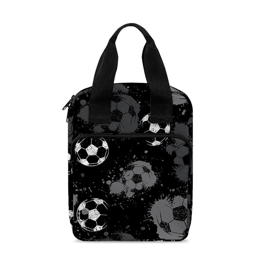 Grunge Soccer Ball Pattern Print Bible Tote Bag