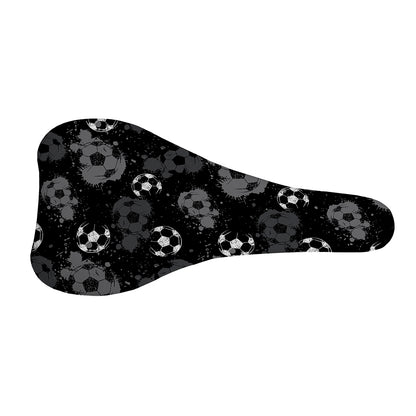 Grunge Soccer Ball Pattern Print Bicycle Seat Cover