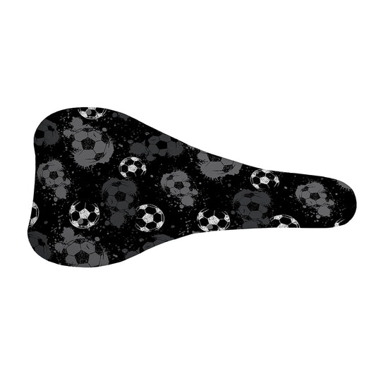 Grunge Soccer Ball Pattern Print Bicycle Seat Cover