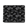 Grunge Soccer Ball Pattern Print Bifold Wallet