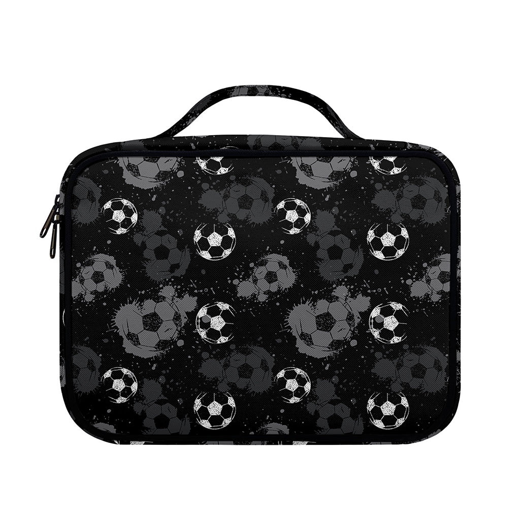 Grunge Soccer Ball Pattern Print Briefcase Bible Bag