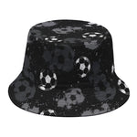 Grunge Soccer Ball Pattern Print Bucket Hat
