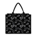 Grunge Soccer Ball Pattern Print Canvas Tote Bag