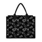 Grunge Soccer Ball Pattern Print Canvas Tote Bag