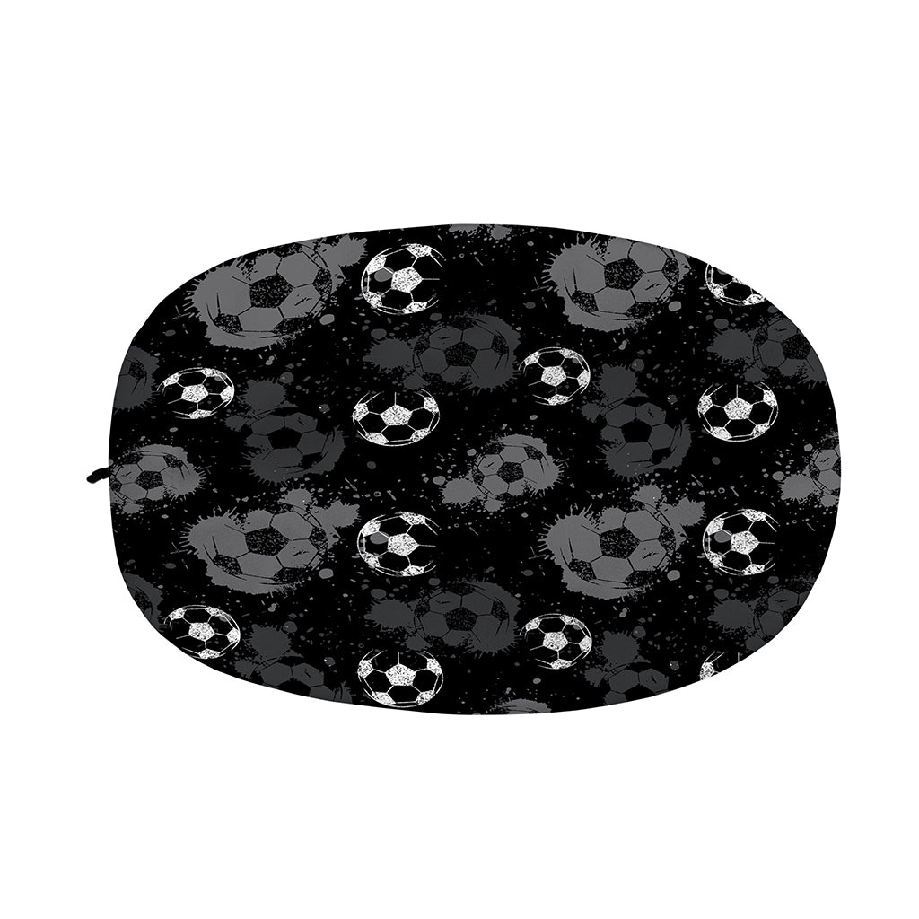 Grunge Soccer Ball Pattern Print Car Side Mirror Covers