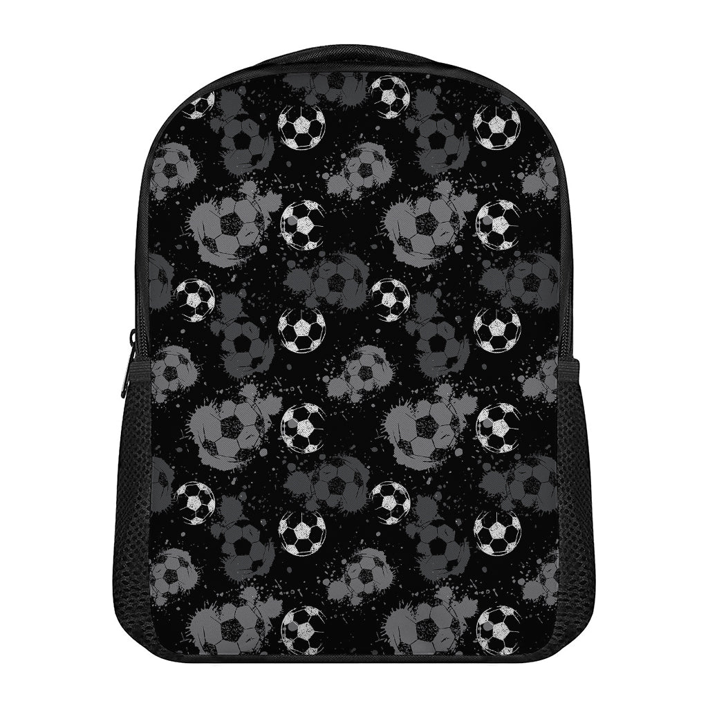 Grunge Soccer Ball Pattern Print Casual Backpack