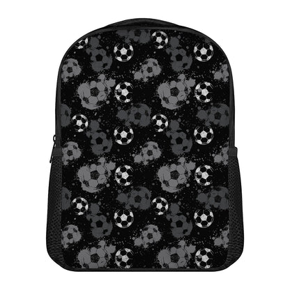 Grunge Soccer Ball Pattern Print Casual Backpack