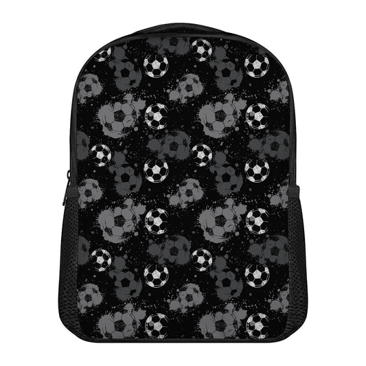 Grunge Soccer Ball Pattern Print Casual Backpack