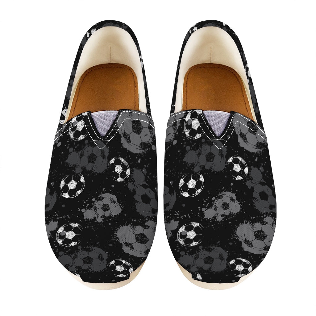 Grunge Soccer Ball Pattern Print Casual Shoes
