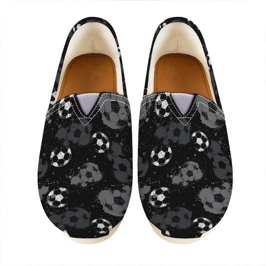 Grunge Soccer Ball Pattern Print Casual Shoes