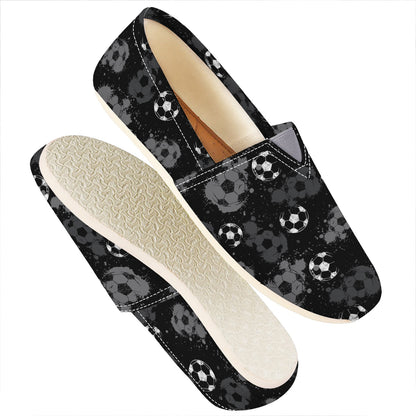 Grunge Soccer Ball Pattern Print Casual Shoes