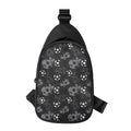 Grunge Soccer Ball Pattern Print Sling Bag