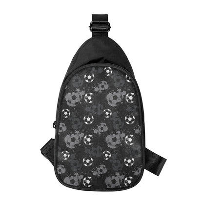 Grunge Soccer Ball Pattern Print Chest Bag