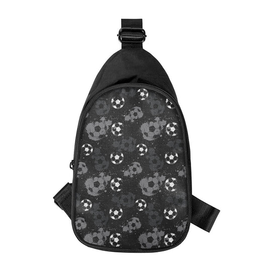 Grunge Soccer Ball Pattern Print Chest Bag