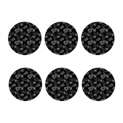 Grunge Soccer Ball Pattern Print Coaster Set
