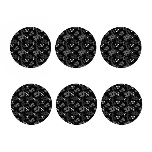 Grunge Soccer Ball Pattern Print Coaster Set