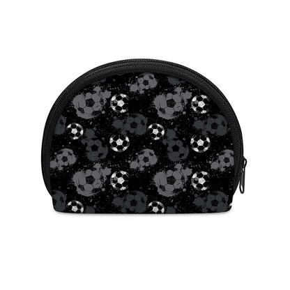 Grunge Soccer Ball Pattern Print Coin Purse