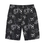 Grunge Soccer Ball Pattern Print Cotton Shorts